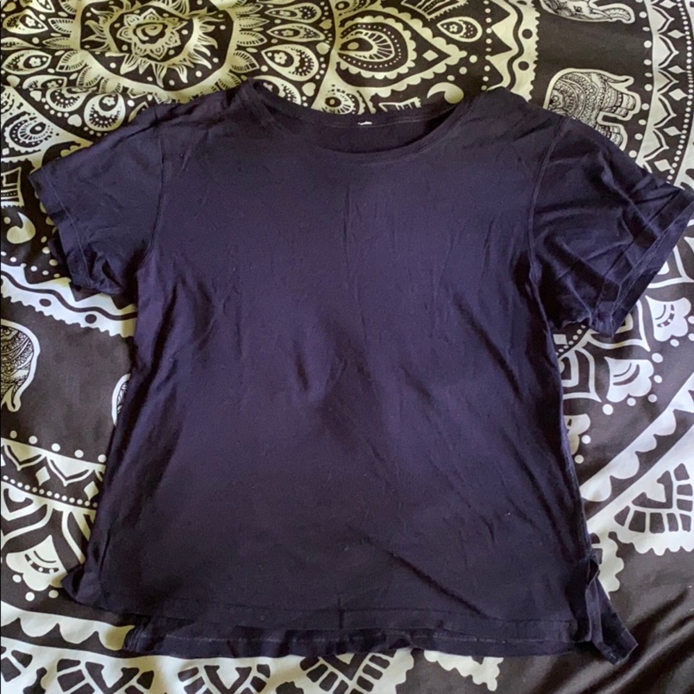 Navy Cotton Lululemon Tee